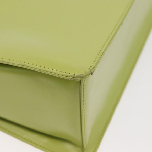 GUCCI Shoulder Bag Leather LIme Green Silver 001 406 1721 Auth bs34358