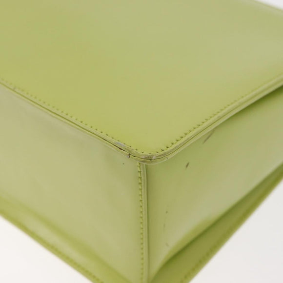 GUCCI Shoulder Bag Leather LIme Green Silver 001 406 1721 Auth bs34358