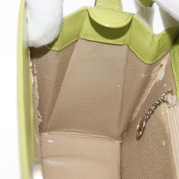 GUCCI Shoulder Bag Leather LIme Green Silver 001 406 1721 Auth bs34358