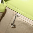 GUCCI Shoulder Bag Leather LIme Green Silver 001 406 1721 Auth bs34358-21
