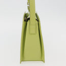 GUCCI Shoulder Bag Leather LIme Green Silver 001 406 1721 Auth bs34358-3