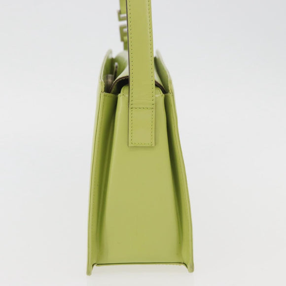 GUCCI Shoulder Bag Leather LIme Green Silver 001 406 1721 Auth bs34358