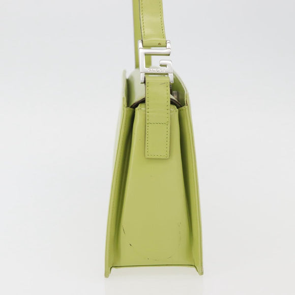 GUCCI Shoulder Bag Leather LIme Green Silver 001 406 1721 Auth bs34358