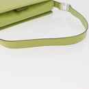 GUCCI Shoulder Bag Leather LIme Green Silver 001 406 1721 Auth bs34358-7