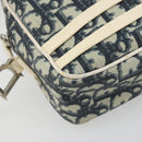 Christian Dior Trotter Canvas Shoulder Bag PVC Leather Navy Silver Auth bs34360-14