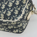 Christian Dior Trotter Canvas Shoulder Bag PVC Leather Navy Silver Auth bs34360-15
