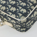 Christian Dior Trotter Canvas Shoulder Bag PVC Leather Navy Silver Auth bs34360-16