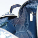 Christian Dior Trotter Canvas Shoulder Bag PVC Leather Navy Silver Auth bs34360-19