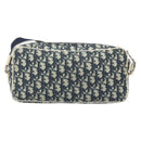 Christian Dior Trotter Canvas Shoulder Bag PVC Leather Navy Silver Auth bs34360-2