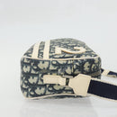 Christian Dior Trotter Canvas Shoulder Bag PVC Leather Navy Silver Auth bs34360-3