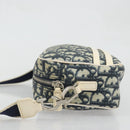 Christian Dior Trotter Canvas Shoulder Bag PVC Leather Navy Silver Auth bs34360-4