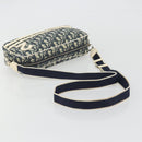 Christian Dior Trotter Canvas Shoulder Bag PVC Leather Navy Silver Auth bs34360-7
