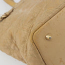 Christian Dior Lady Dior Tote Bag Coated Canvas Brown Gold Auth bs34361-16
