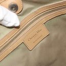 Christian Dior Lady Dior Tote Bag Coated Canvas Brown Gold Auth bs34361-18