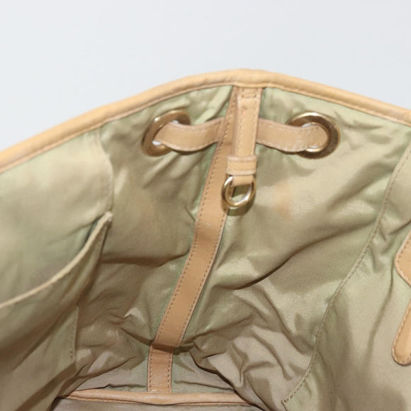 Christian Dior Lady Dior Tote Bag Coated Canvas Brown Gold Auth bs34361