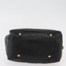 Miu Miu Hand Bag Leather Black Gold Auth bs34362-6