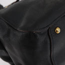 Miu Miu Hand Bag Leather Black Gold Auth bs34362-16