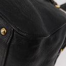 Miu Miu Hand Bag Leather Black Gold Auth bs34362-17