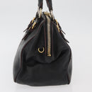 Miu Miu Hand Bag Leather Black Gold Auth bs34362-4