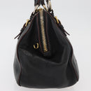 Miu Miu Hand Bag Leather Black Gold Auth bs34362-5