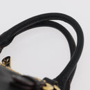 Miu Miu Hand Bag Leather Black Gold Auth bs34362-14