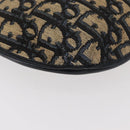 Christian Dior Trotter Canvas Shoulder Bag Navy Gold Auth bs34364-15