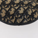 Christian Dior Trotter Canvas Shoulder Bag Navy Gold Auth bs34364-16