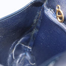 Christian Dior Trotter Canvas Shoulder Bag Navy Gold Auth bs34364-19