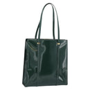 GUCCI Tote Bag Patent leather Green Gold 002 406 0425 Auth bs34366-1