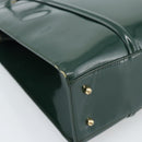 GUCCI Tote Bag Patent leather Green Gold 002 406 0425 Auth bs34366-16