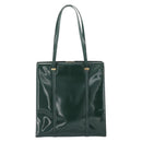 GUCCI Tote Bag Patent leather Green Gold 002 406 0425 Auth bs34366-2