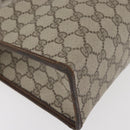 GUCCI GG Supreme Web Sherry Line Bag PVC Beige Gold Red 010 378 Auth bs34367-15