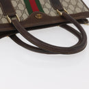 GUCCI GG Supreme Web Sherry Line Bag PVC Beige Gold Red 010 378 Auth bs34367-7