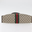 GUCCI GG Supreme Web Sherry Line Bag PVC Beige Gold Red 010 378 Auth bs34367-5