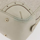 GUCCI Horsebit Hand Bag Leather White Gold 145770 Auth bs34368-14