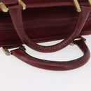 LOEWE Anagram Handtasche Wildleder Bordeaux Gold Auth bs34369-7