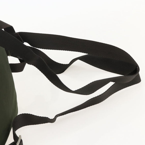 PRADA Backpack Nylon Green Silver Auth bs34371