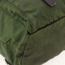 PRADA Backpack Nylon Green Silver Auth bs34371-17
