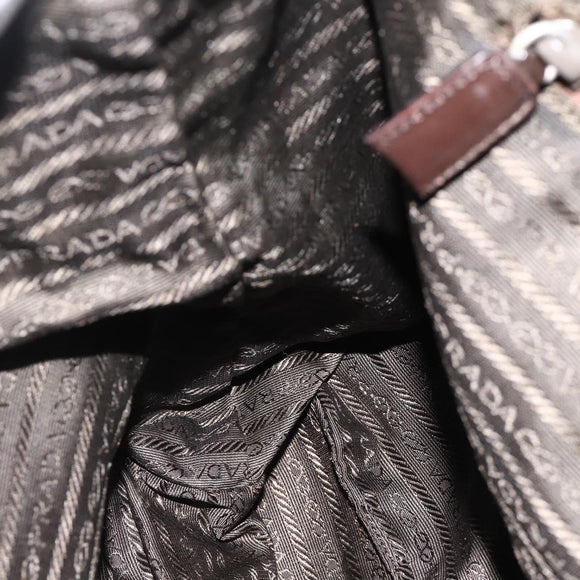 PRADA Backpack Nylon Green Silver Auth bs34371