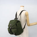 PRADA Backpack Nylon Green Silver Auth bs34371-27