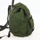 PRADA Backpack Nylon Green Silver Auth bs34371-3