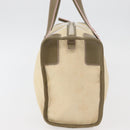 LOEWE Anagram Hand Bag Canvas Leather Beige Silver Auth bs34373-4
