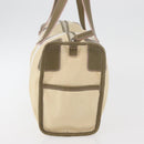 LOEWE Anagram Hand Bag Canvas Leather Beige Silver Auth bs34373-5