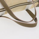 LOEWE Anagram Hand Bag Canvas Leather Beige Silver Auth bs34373-7