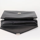 LOEWE Anagram Business Bag Leather Black Silver Auth bs34374A-20