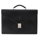 LOEWE Anagram Business Bag Leather Black Silver Auth bs34374A-13