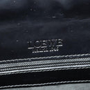 LOEWE Anagram Business Bag Leather Black Silver Auth bs34374A-23