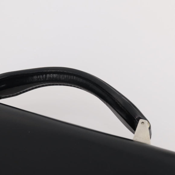 LOEWE Anagram Business Bag Leather Black Silver Auth bs34374A