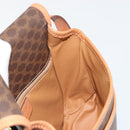 CELINE Macadam Canvas Shoulder Bag PVC Leather Brown Gold Auth bs34376-21