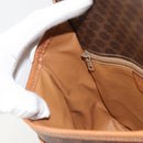 CELINE Macadam Canvas Shoulder Bag PVC Leather Brown Gold Auth bs34376-22